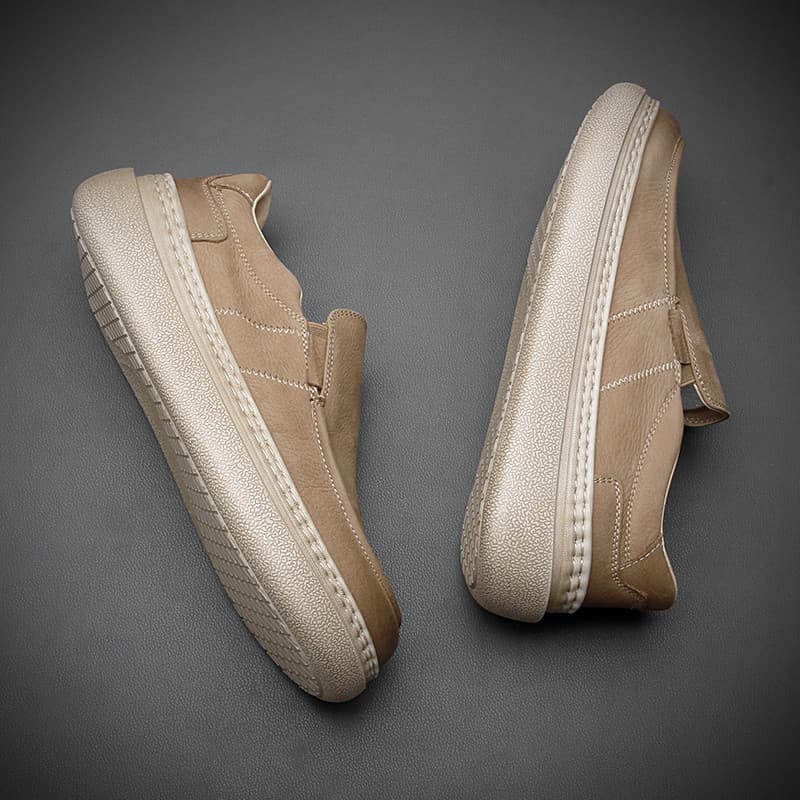 High-End luz sapatos masculinos de luxo couro genuíno Retro cor polimento mocassins masculinos aumentando sapatos pregui