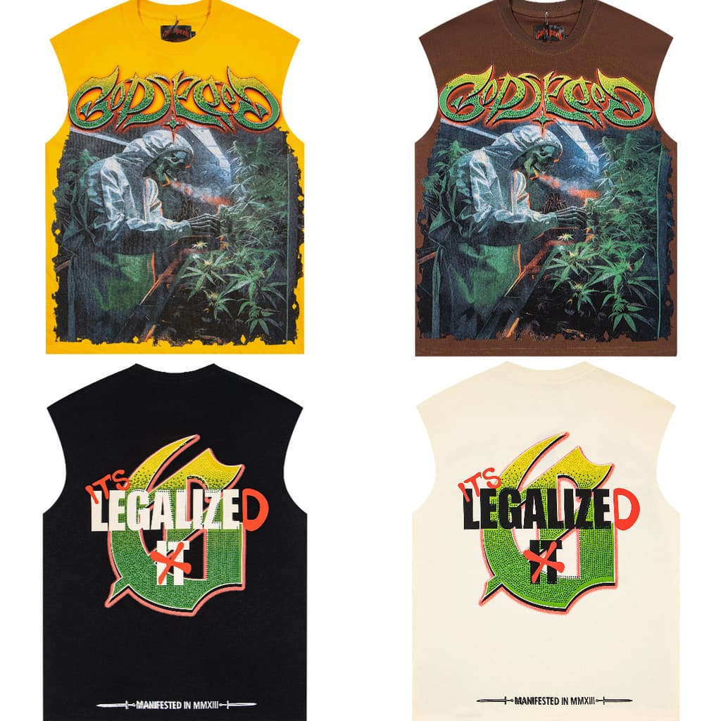 Linda moda Godspeed Hot Diamond American Street Hip Hop Puro Algodão All-Match Colete Confortável 8.21