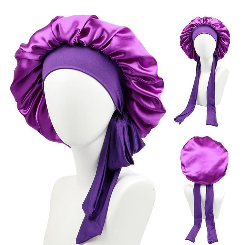 Touca de banho pronta para mulheres, touca de dormir com cadarço, cuidados com os cabelos, chapéu Anti-aleatório, cor de