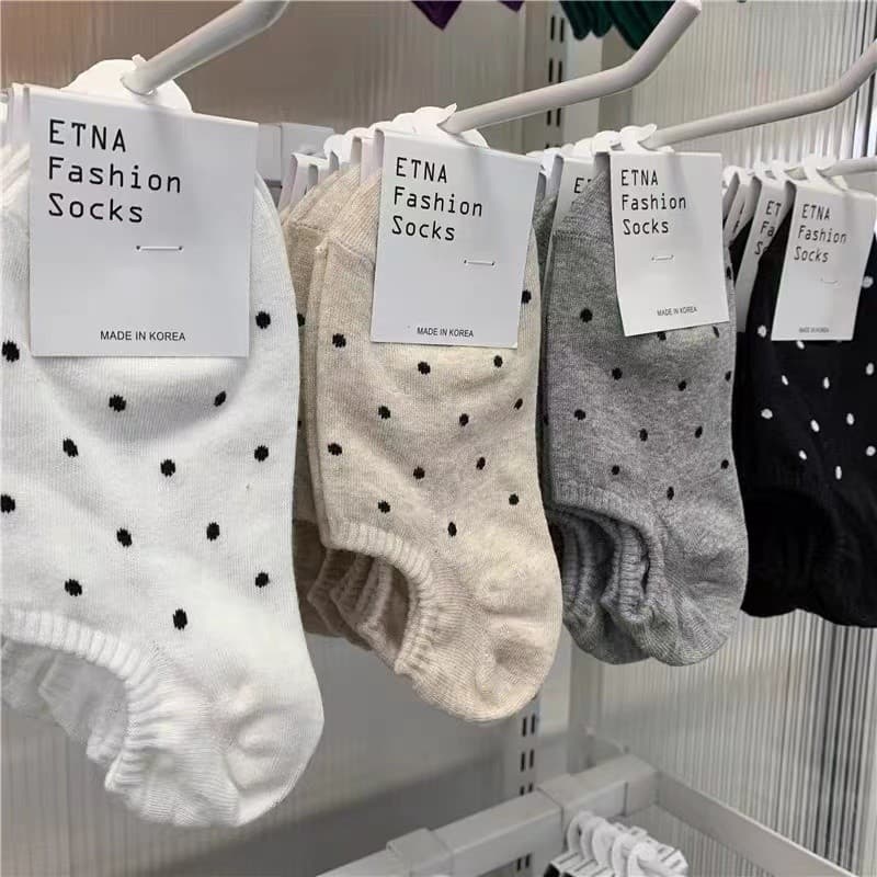 Pequenas bolinhas boca rasa barco meias japonês bonito simples ins na moda verão meias finas femininas meias invisíveis