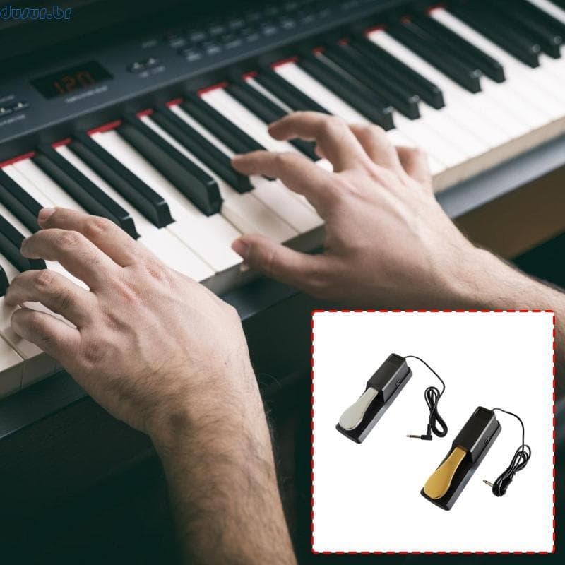 dusur9 Pedal Piano Digital, Sustentação, Acessórios Instrumento Antiderrapante Para Teclado Elétrico