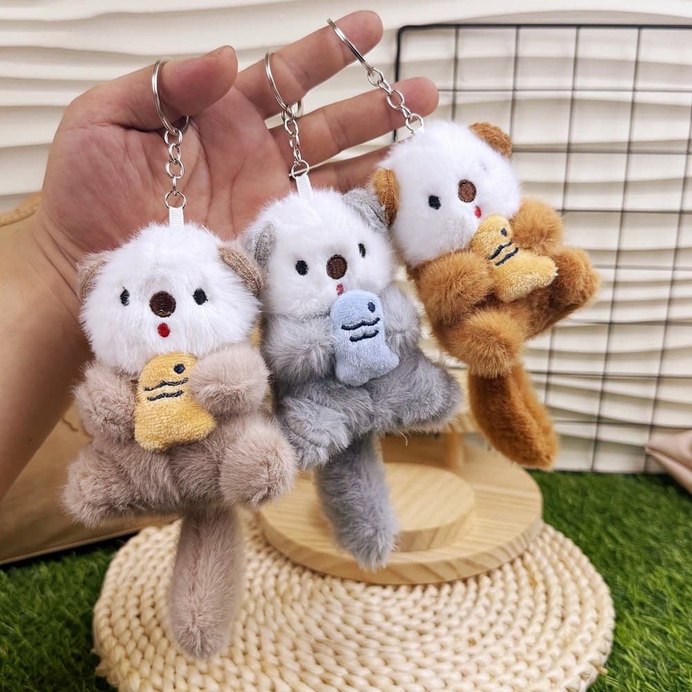 Boneca Pingente Haise De Pelúcia Criativa Fofa Cauda Longa Mochila Decoração Chaveiro Presente
