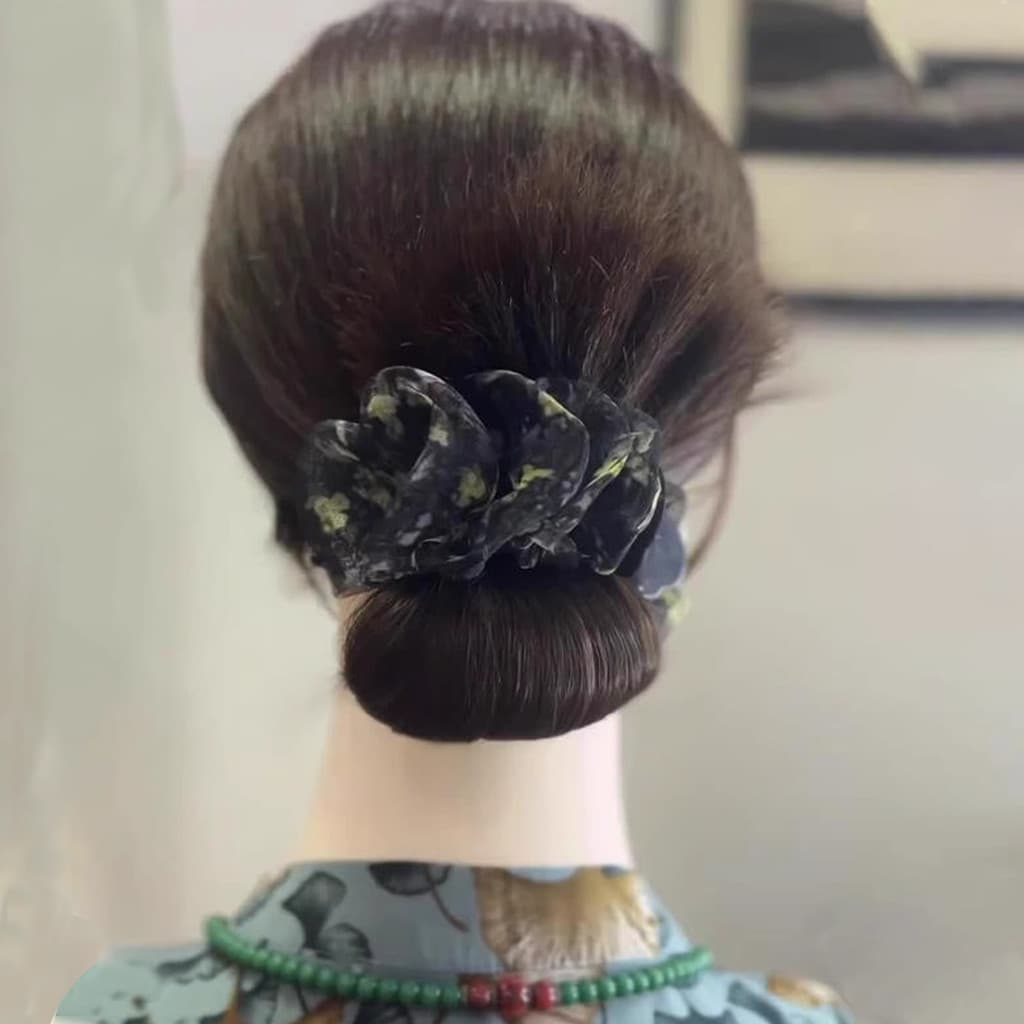 Nuvem bolha plissado Floral bola cabeça clipe acessórios de cabelo novo estilo High-End volta cabeça grampo de cabelo fe