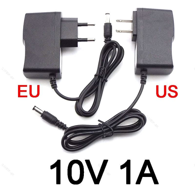 10V 1A AC DC Adaptador De Fonte De Alimentação Conversor De Plugue 10Volt 1000ma BR16B