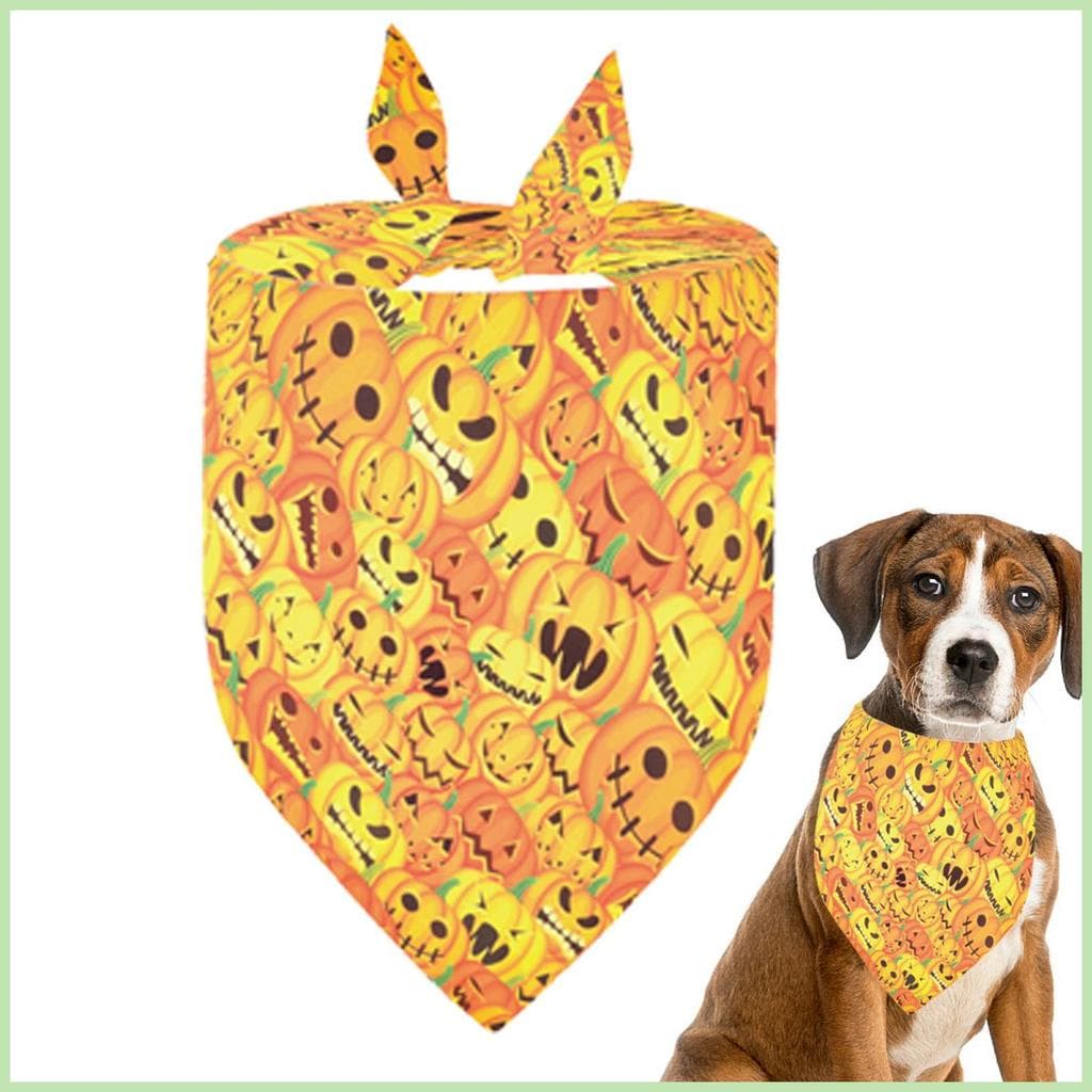 Bandanas De Halloween Para Cães Triângulo Crânio Abóbora Lenço Gravata Tema Cachecol Foto Adereços kagli1br