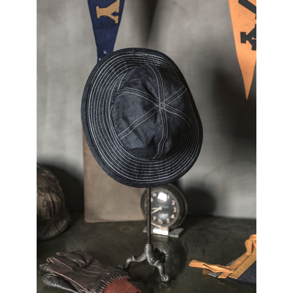 Chapéu de Trabalho em Denim Bad Dog BRONSON Replica M-37 CCC Daisy Mae, Chapéu Bucket Redondo em Denim