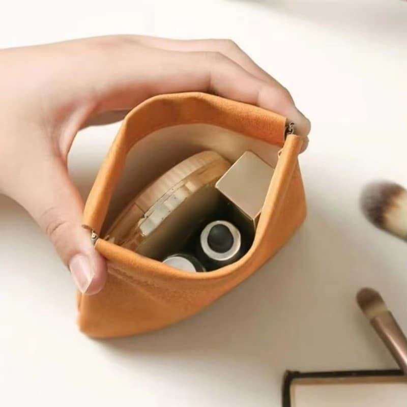 Elegante Bolsa De Óculos De Sol 2 Pçs Conjunto De Macio Caso Couro Falso Com Microfibra De Fechamento Automático Para