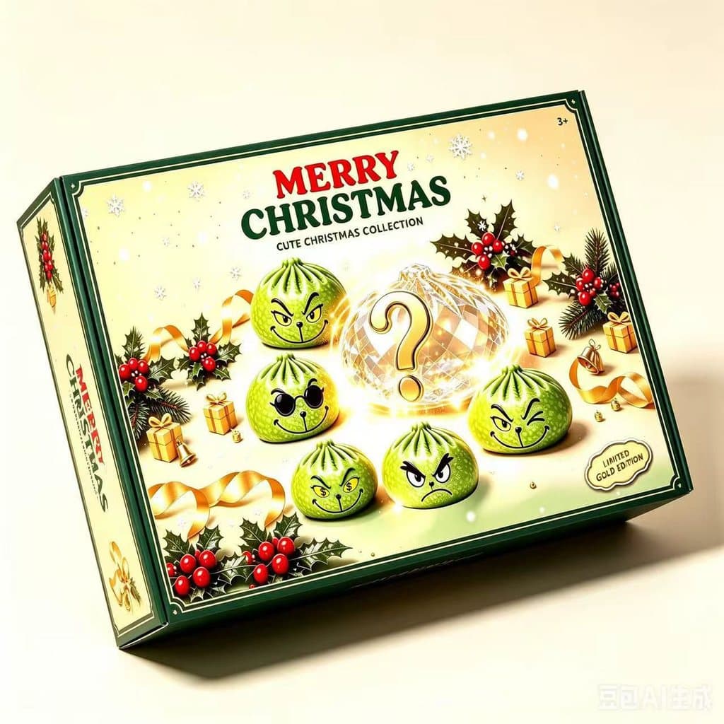 Brinquedo Squishy do Grinch de Natal, Bola Antiestresse de Retorno Lento, Caixa Surpresa com Múltiplas Expressões, Prese