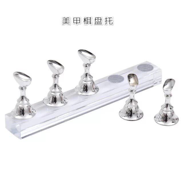 Suporte xadrez para manicure, base magnética para prática de cinco peças, base para peça de unha, ferramentas de manicur