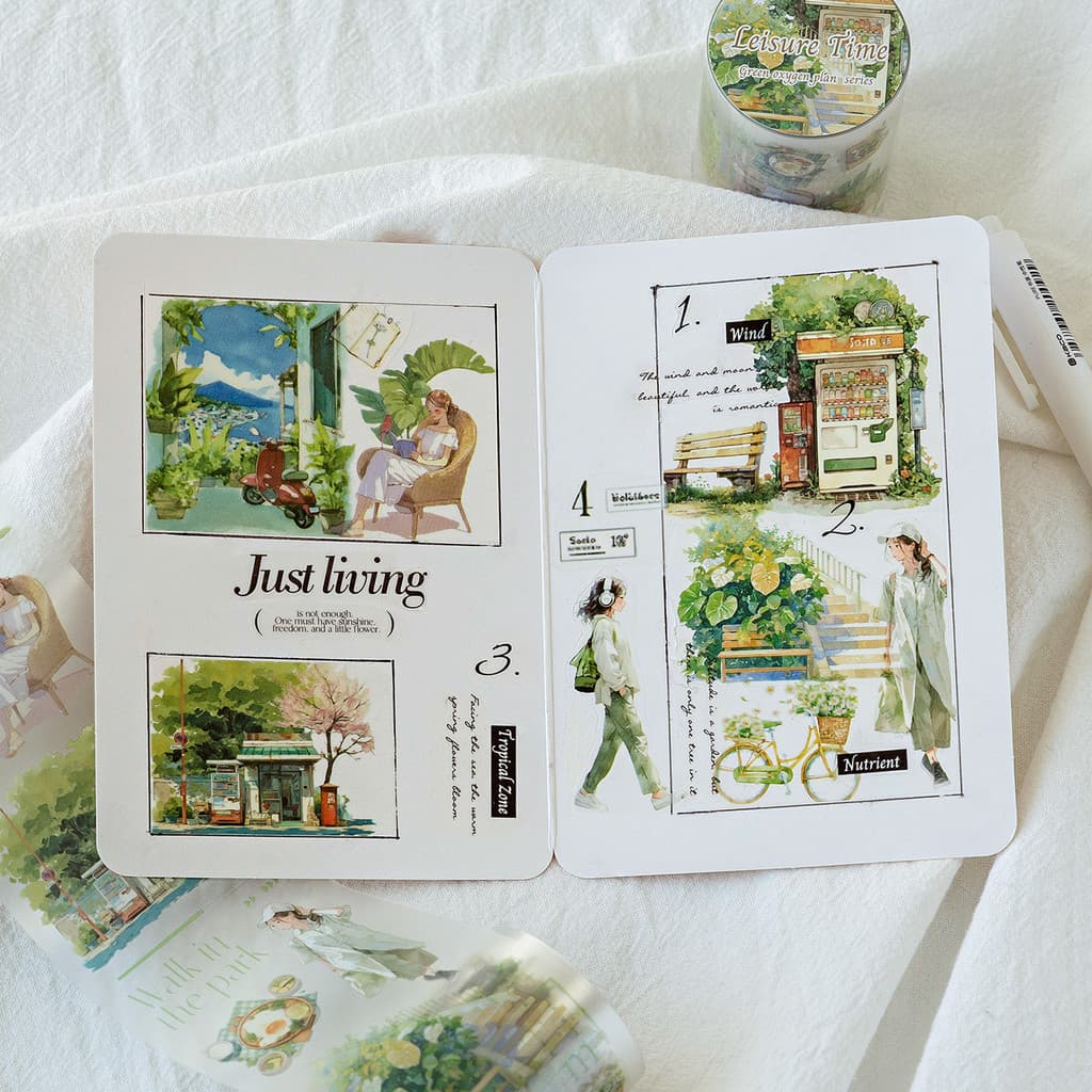 Ki Semi-Dark Papelaria Plano de Oxigênio Verde Fita PET Fosca Manual de Planta Verde Cartão Cuco Decoração de Paisagismo