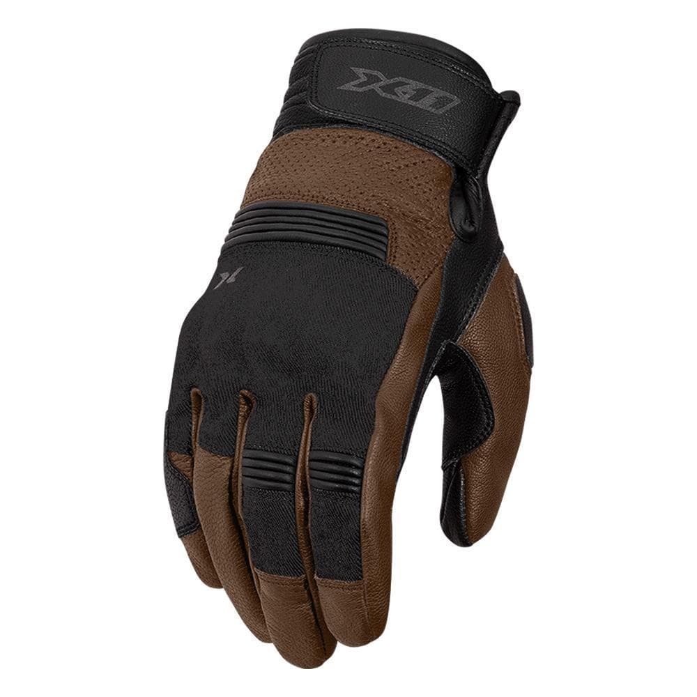 Luva X11 Urban Pro Moto Couro Jeans Proteção Motociclista