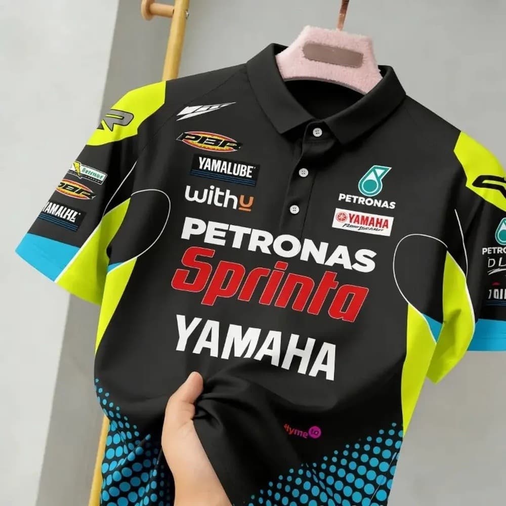 Camisa masculina e feminina para amantes de corrida Yamaha Racing Team, camisa polo PT Grand Prize Tailândia, camisa pol