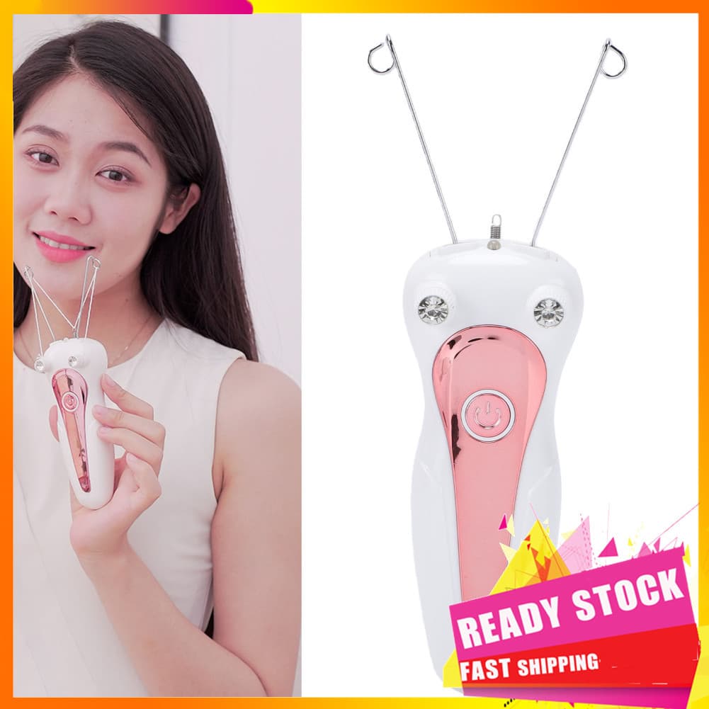 Gfgfgfgg Depilador de fio de algodão para rosto e corpo – Ferramenta elétrica de remoção de pelos com carregamento de