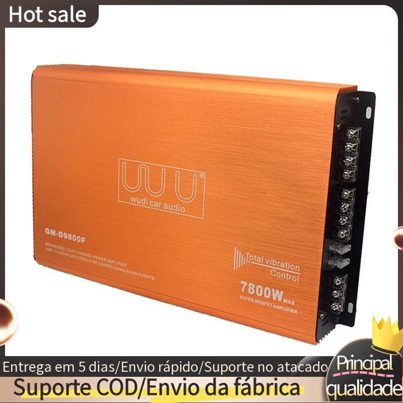 Amplificador De Potência De Áudio Para Carro , 12V , 7800W , 4 Canais , Estéreo , Ajustável , Frontal E Traseiro , Campo