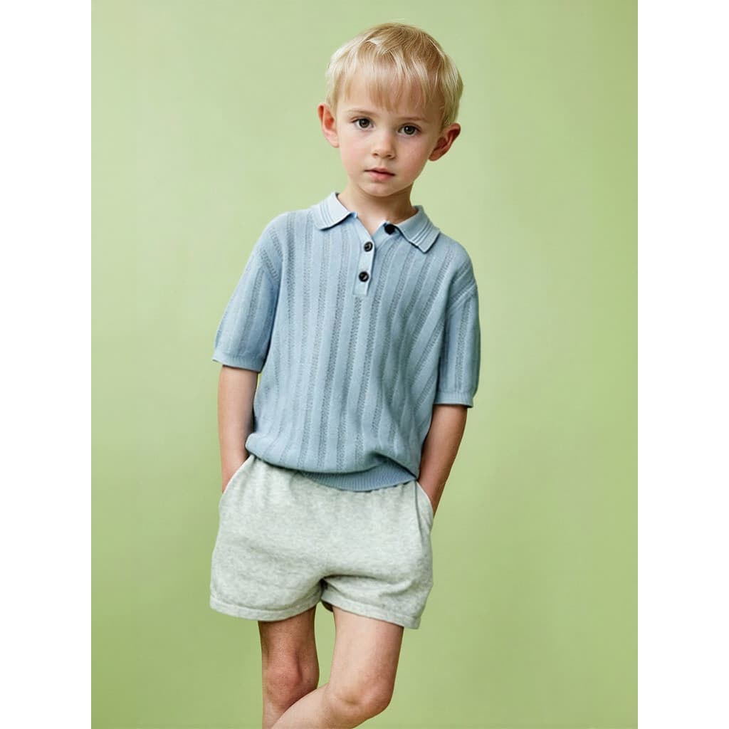 Crianças camisa POLO Shorts terno verão novo estilo ins estilo moda Casual meninos malha camiseta calças