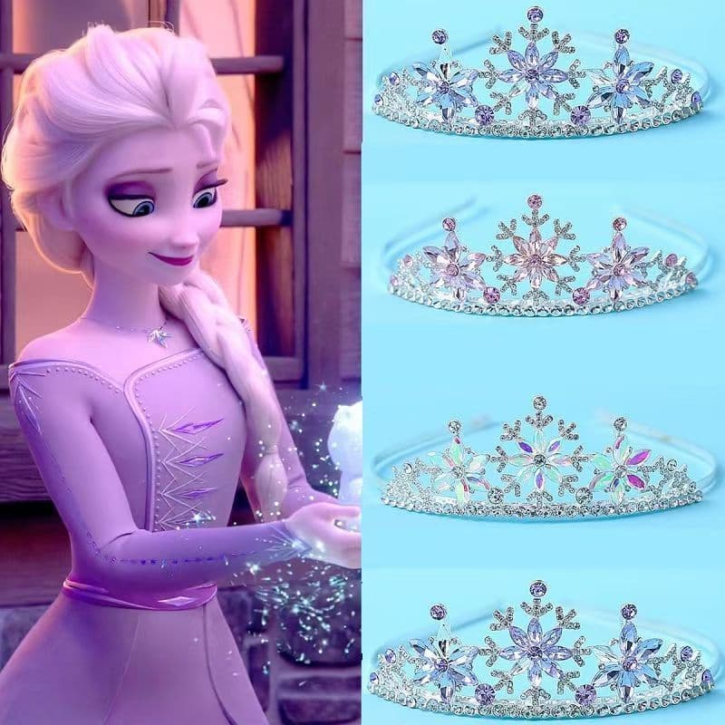 Tiara De Coroa De Liga Infantil Congelada , Princesa Elsa Para Meninas , Acessório De Cabelo , Faixa De Cabeça De Menina
