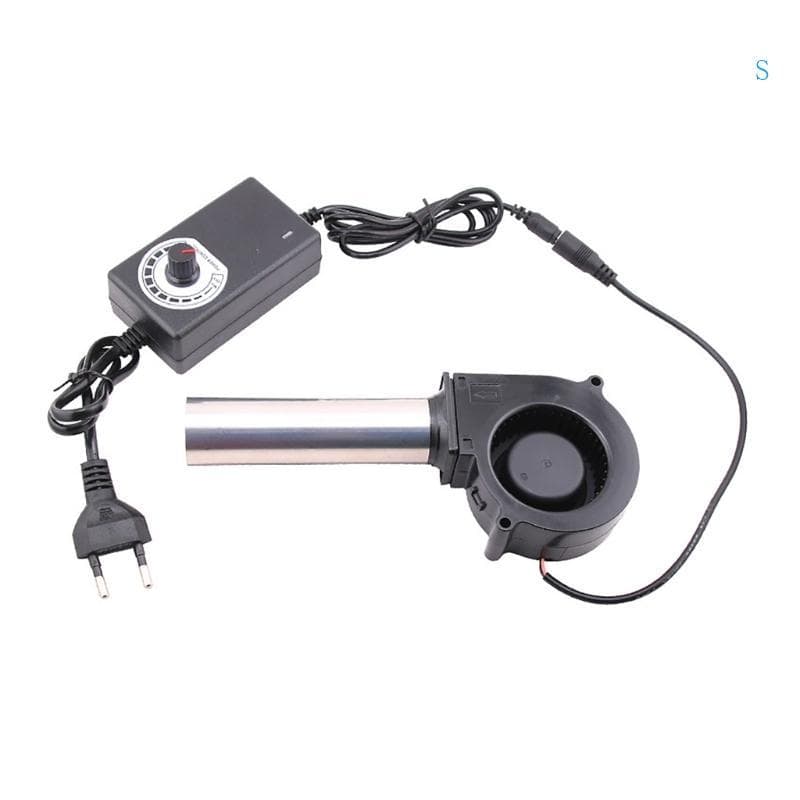 S 7cm 7530 12V Ventilador Pequeno Com Controlador De Velocidade De Plugue De Alimentação Para De Churrasco