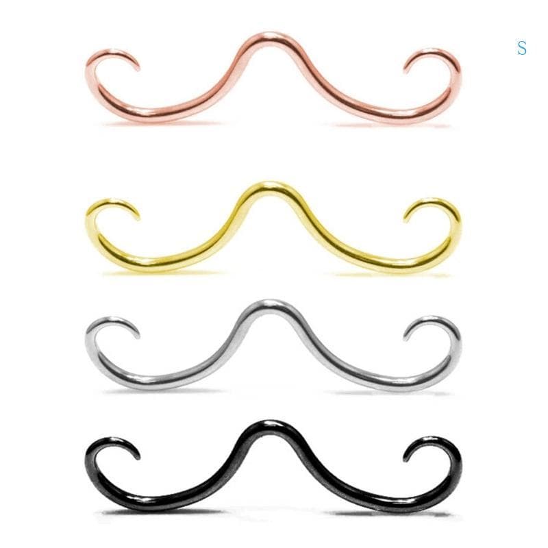 S Aço Inoxidável Septo Bigode Nariz Anéis Argola Piercing Cabide Duradouro