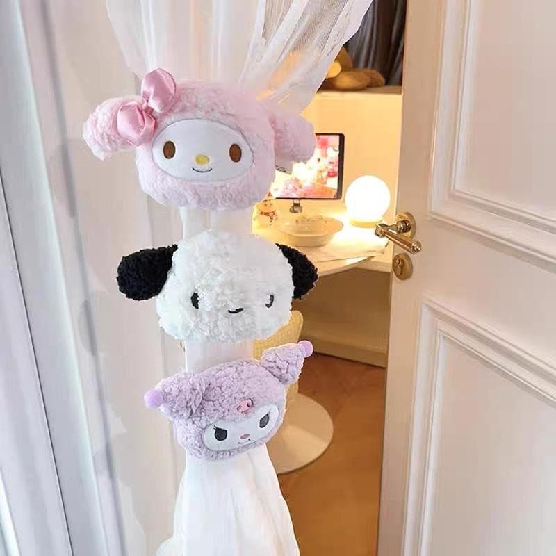 Presilha Ajustável para Cortina Sanrio Hello Kitty, Clipe de Boneca Kuromi Coca-Cola, Decoração para Quarto Infantil