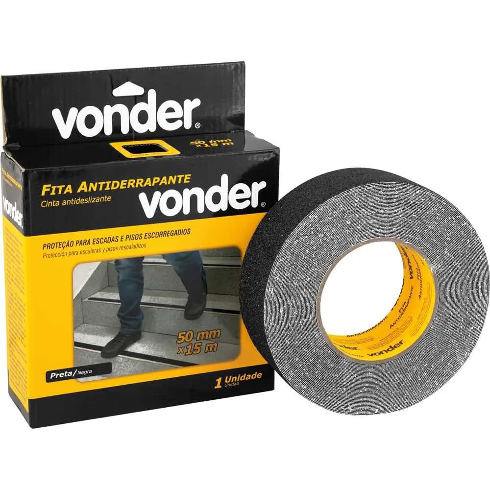 Fita Anti Derrapante Para Escada 15m 50mm Preto Vonder
