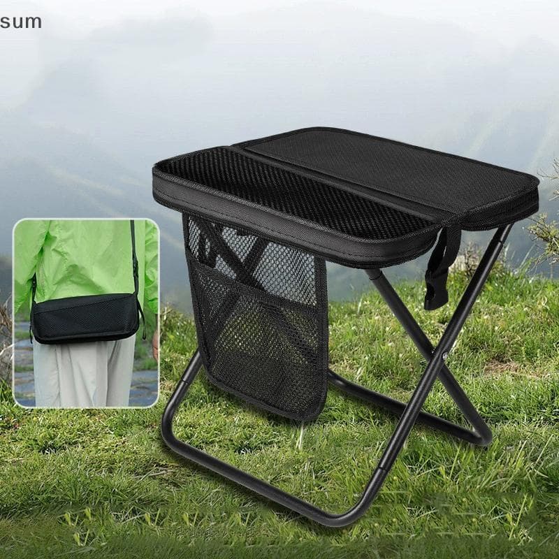 [sum] Banqueta Bapa Dobrável Portátil Com Bolsa De Transporte Mini Cadeira Leve E Fácil De Transportar Ao Ar Livre Para