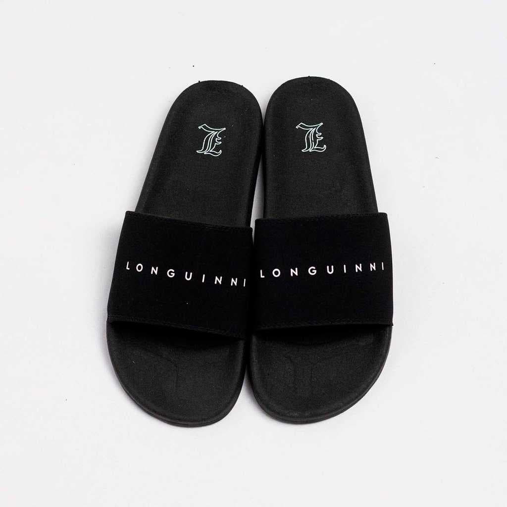 Chinelo Slide Longuinni Classic Retro Preto