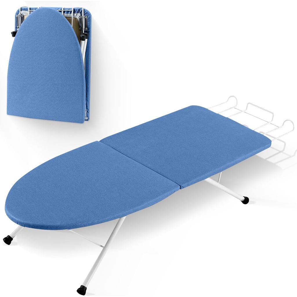 Tábua de passar roupa dobrável JUPPLIES - Pequena mesa de passar roupa (80×30 cm), equipada com pés antiderrapantes, cap