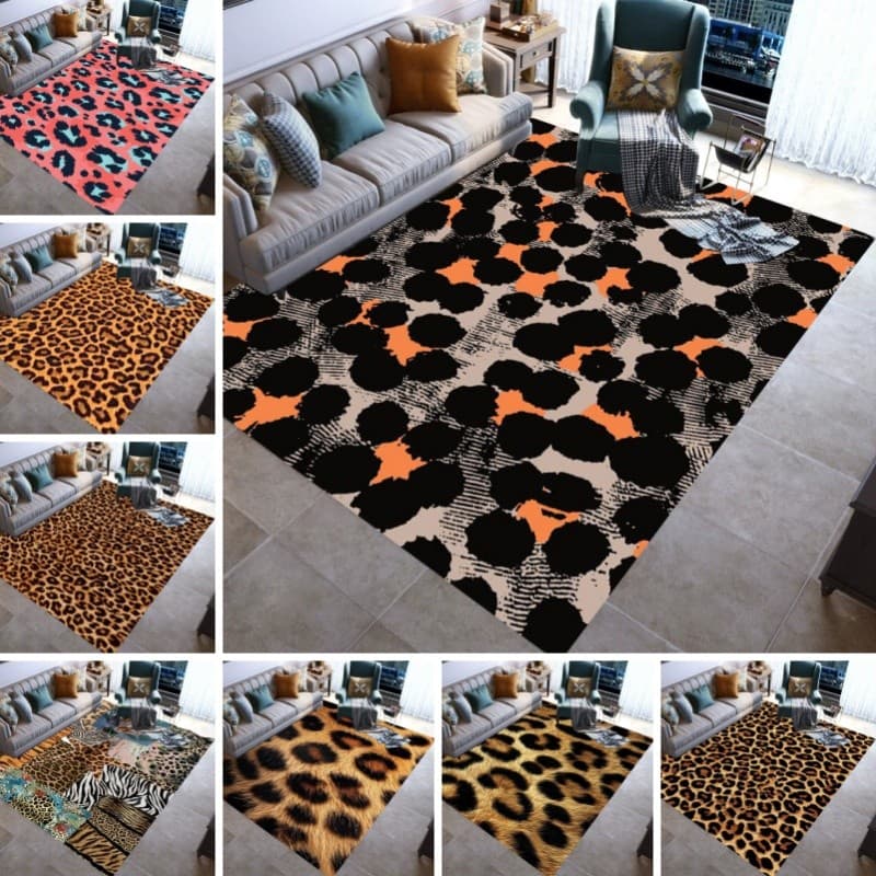 Personalizado Leopardo Impressão Walk-in Armário Tapete Decorativo Luxo Área Quadrada Presente Dos Namorados Para Ela