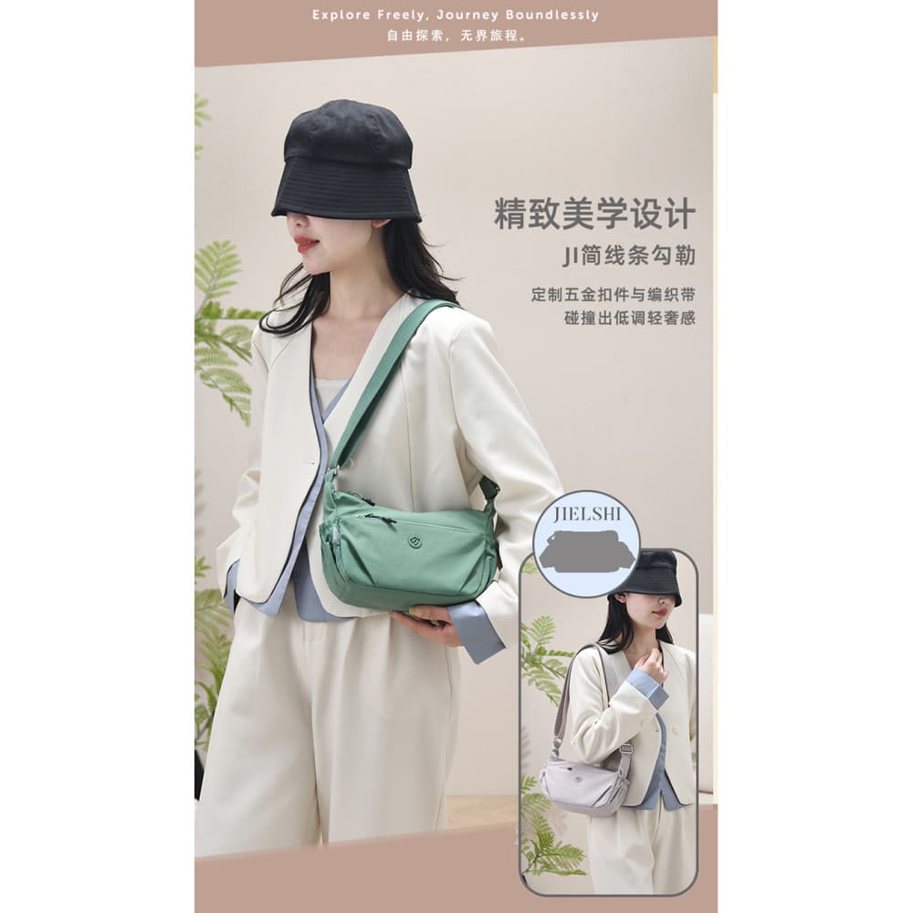 Jerons 2025 novo estilo de náilon bolsa mensageiro de ombro senhoras grande capacidade Multi-bolso leve na moda mãe