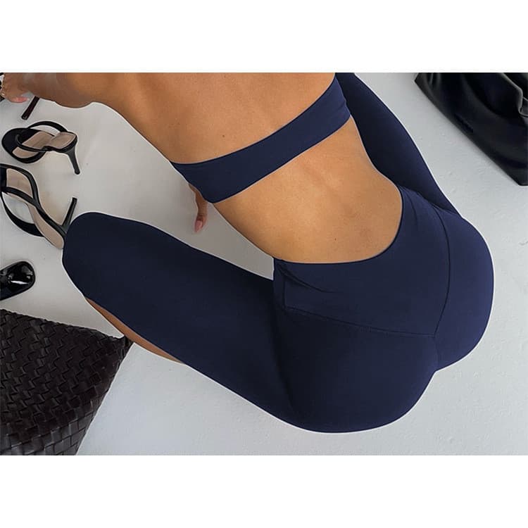 Calça de moletom verão yoga abdômen-estreito calças médias mulheres Hip-lifting correndo esportes curto cintura alta cor