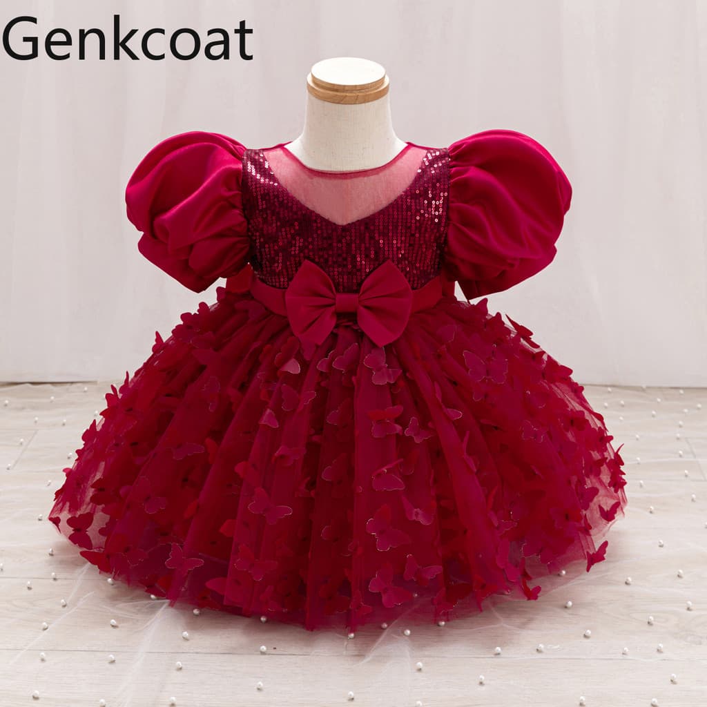 Meninas vestido de princesa gaze tridimensional borboleta crianças vestido novo estilo meninas crianças médias Pettiskir