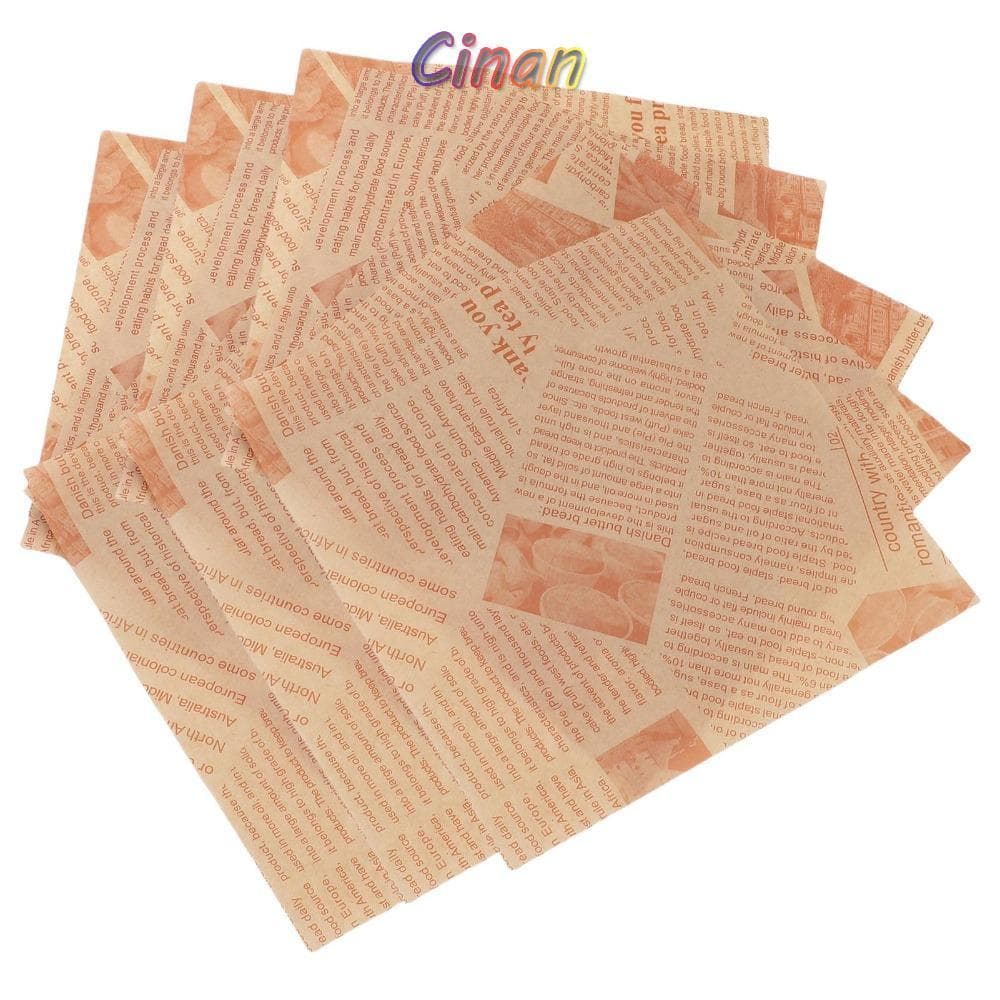 Folha De Forro De Cesta De Alimentos CINAN 500 Unidades , Papel Deli À Prova De Graxa Antiaderente , Resistente , Inglês