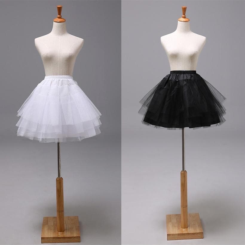 22/35/45cm Anágua Underskirt Curto Desossado Saia Apoio Vestido De Casamento Cintas Lolita Ballet Rockabilly Crinolina
