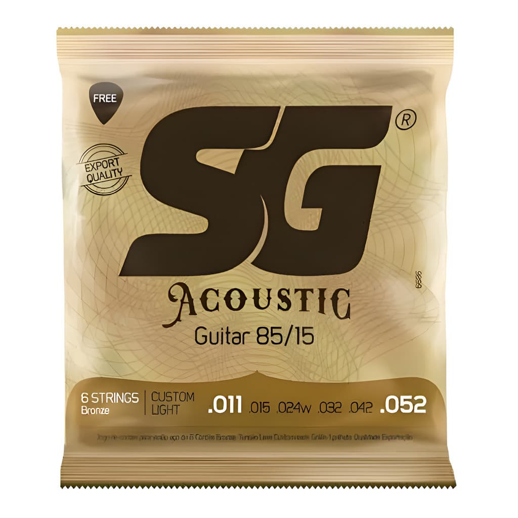 Encordoamento Para Violao Sg 011 Aço Bronze 85 15 +