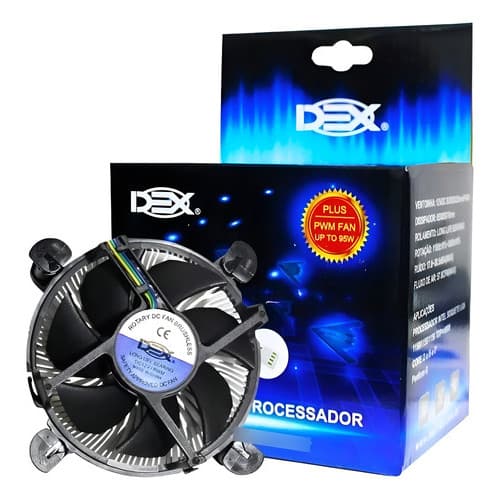Cooler Intel Dex Lga 1150/1151/1155 I3 I5 I7 Box 4 Pin Led