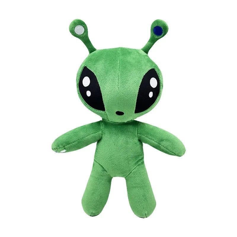 Brinquedo de Pelúcia Alienígena Verde de 34cm Monstro de Anime com Chifres e Tentáculos Boneca de Terror 4QVF