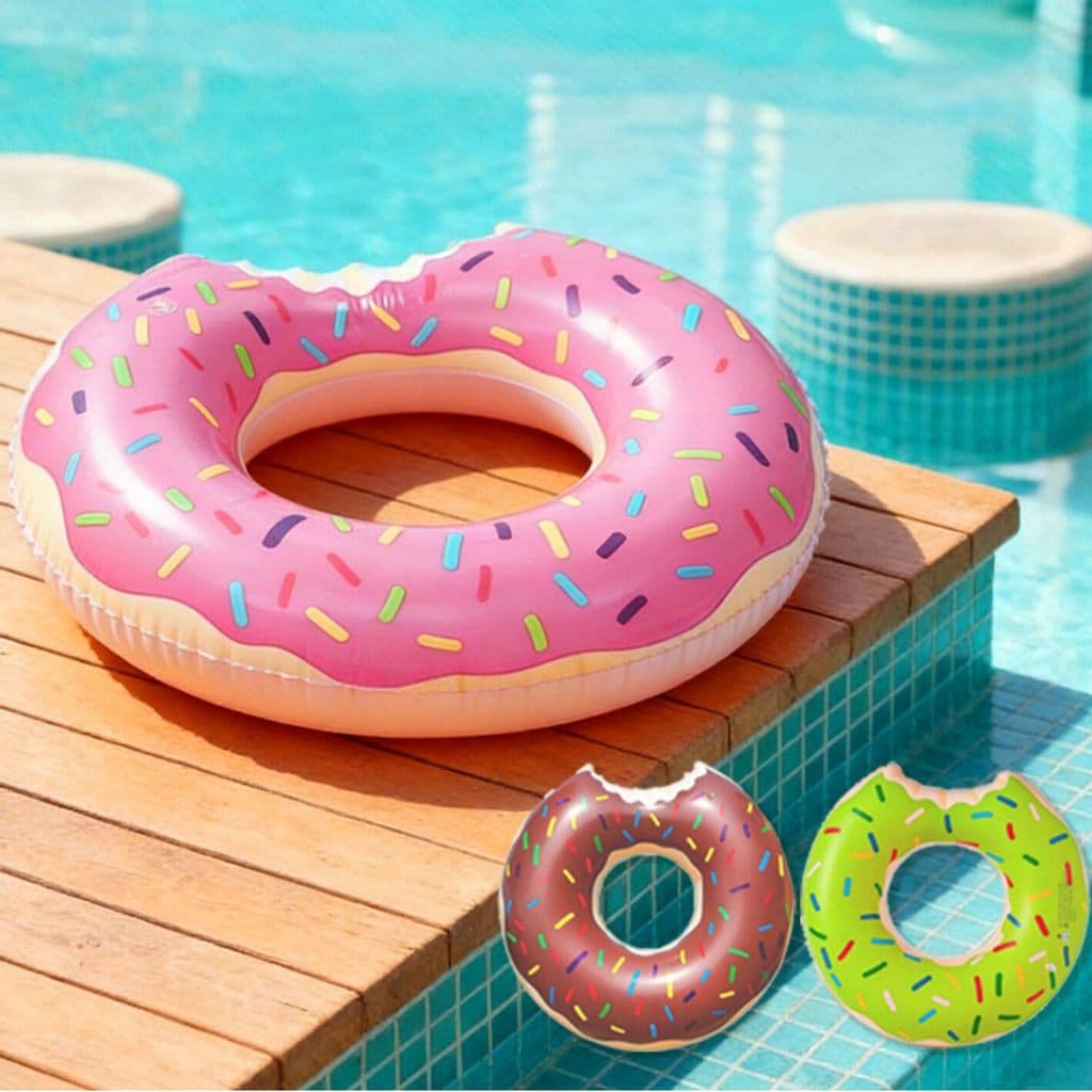 Anel de natação inflável Donut piscina ao ar livre adulto crianças pvc anel de natação boia salva-vidas anel nas axilas