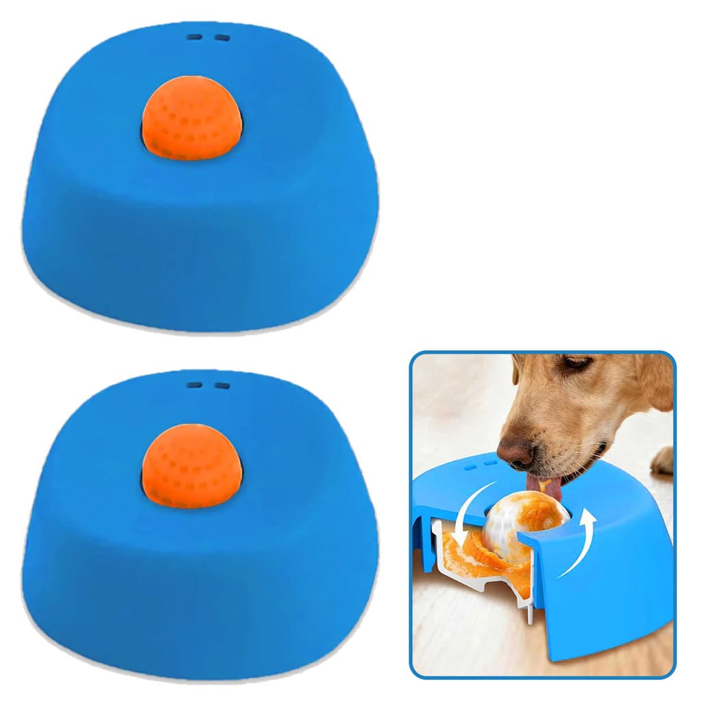 Comedouro Lento Tigela De Lamber Kit 2 Uni Caes Gatos Cachorros Pet Filhote Petisco Liquido Alivio De Tedio Brinquedo