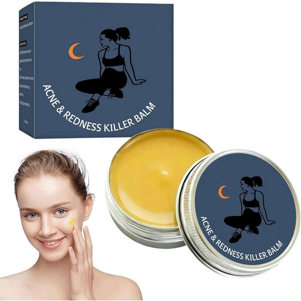 Conjunto para Acne e Vermelhidão para uma Pele Saudável. Bálsamo AntiAcne e Vermelhidão com Mari Thistle, Lavanda, Cera