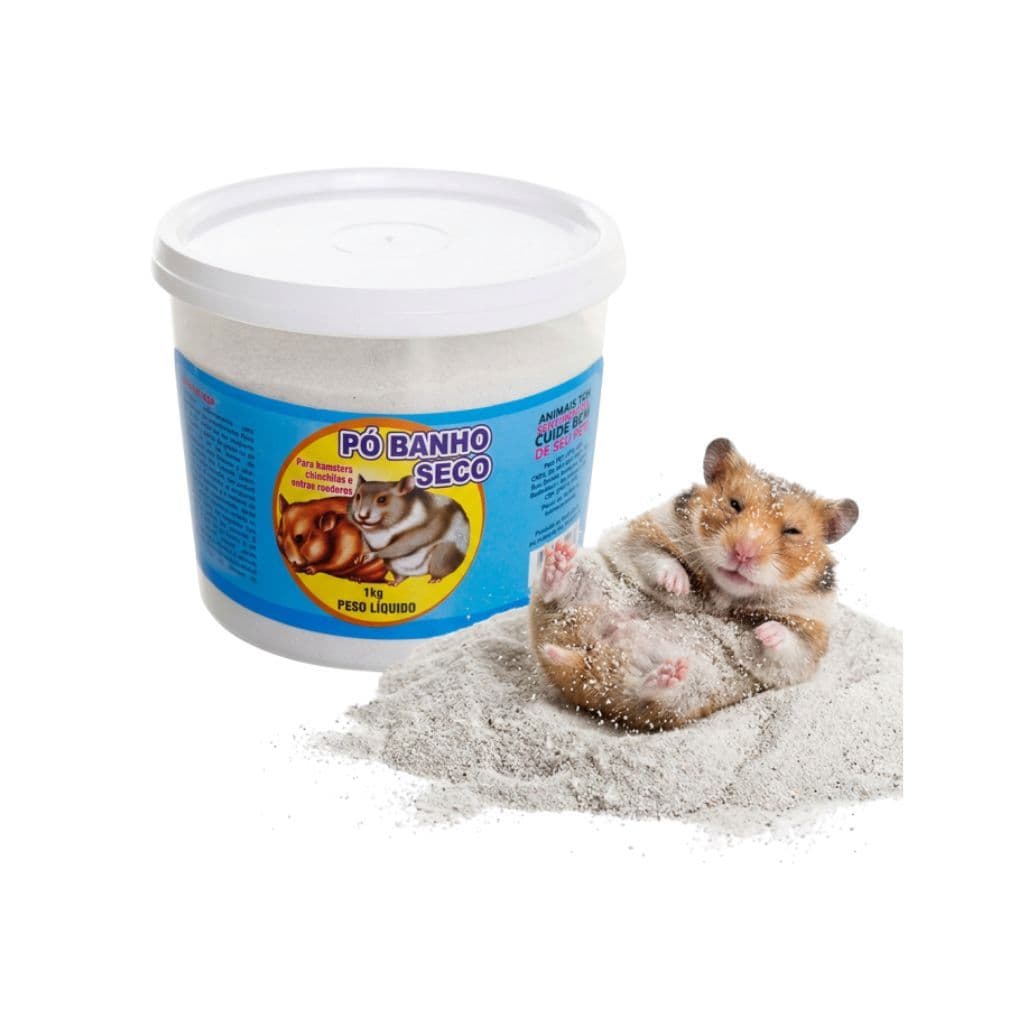 Banho a Seco Pó para Roedores  1kg Hamster Coelho Chinchila