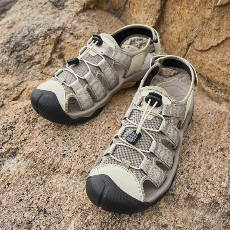 Exportação de comércio exterior ao ar livre Upstream sapatos homens verão Baotou amortecimento Wading sandálias feminina