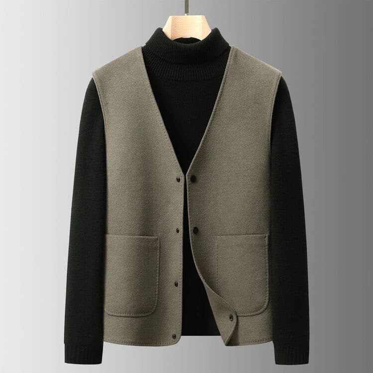 2024 outono inverno novo estilo colete de lã dupla face venda quente All-Match roupa de meia-idade