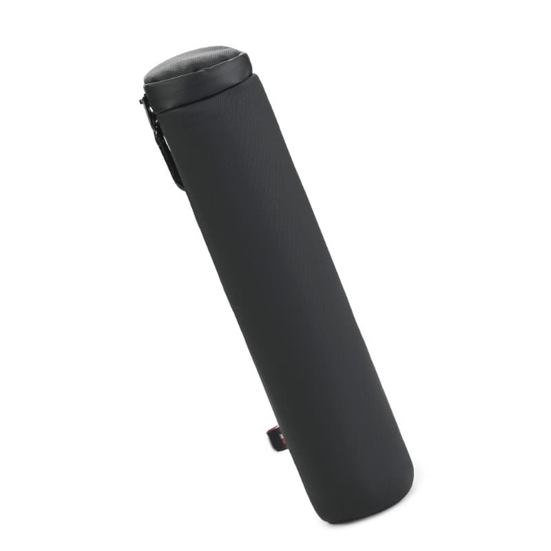 Bolsa Transporte Vocal Cilindro Preto blg Abertura Deslizante E Gancho Lateral Forma Armazenamento Único Pa