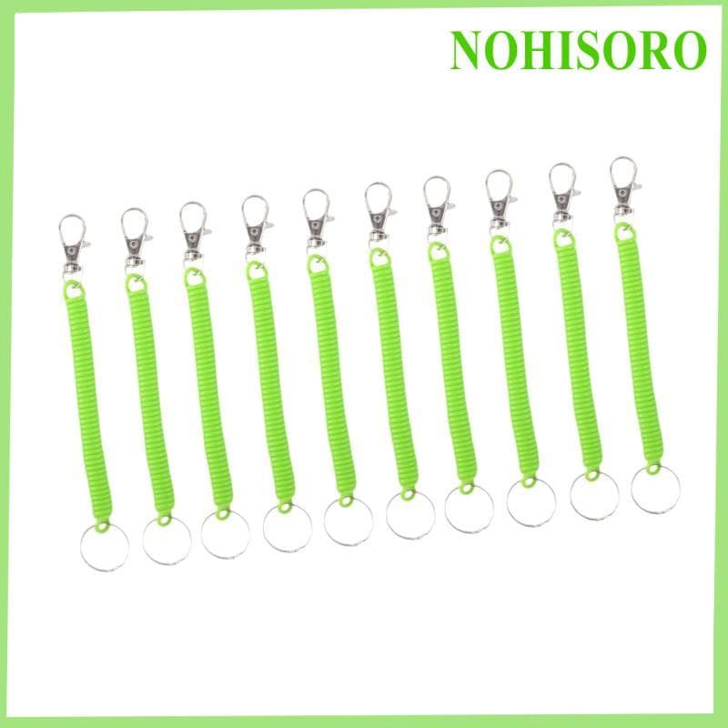 [Nohisoro] 10 Unidades De Chaveiro Com Cordão Espiral Anti-Perda , Retrátil De Bobina De Mola