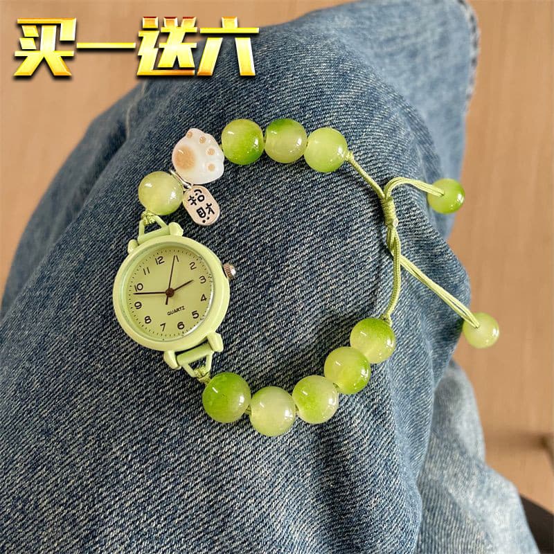 relogio feminino pequeno delicado relogio feminino luxo Rel贸gio feminino bonito verde Digital pulseira frisado estudante