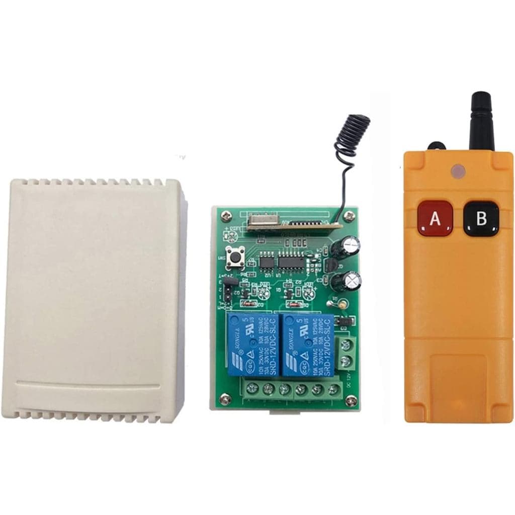 Interruptor de Controle Remoto Multifuncional de 2 Canais com Ampla Faixa de Tensão 12V 24V 36V 48V DC AC, Interruptor d