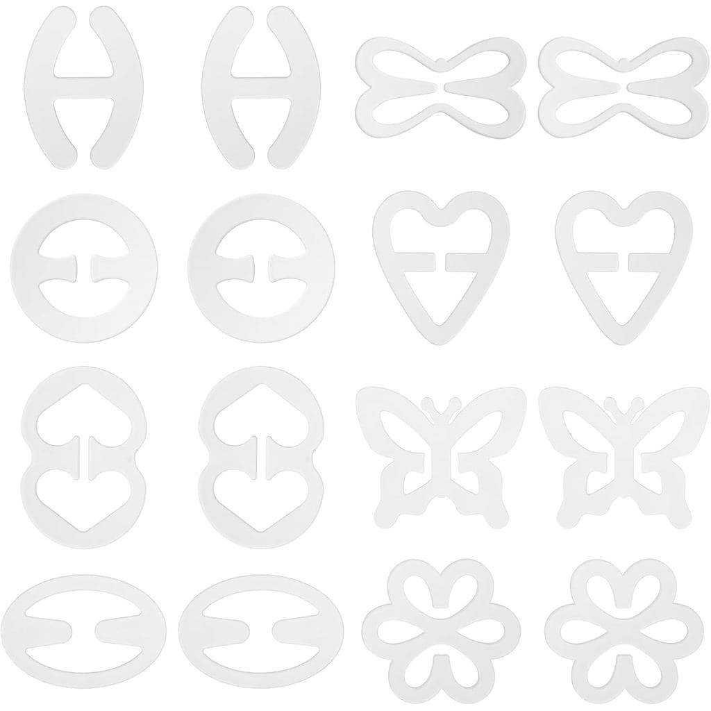 16 Peças de Clipes para Alças de Sutiã, Clipes para Sutiãs de Costas Cruzadas para Ocultar as Alças, Suportes para Disfa