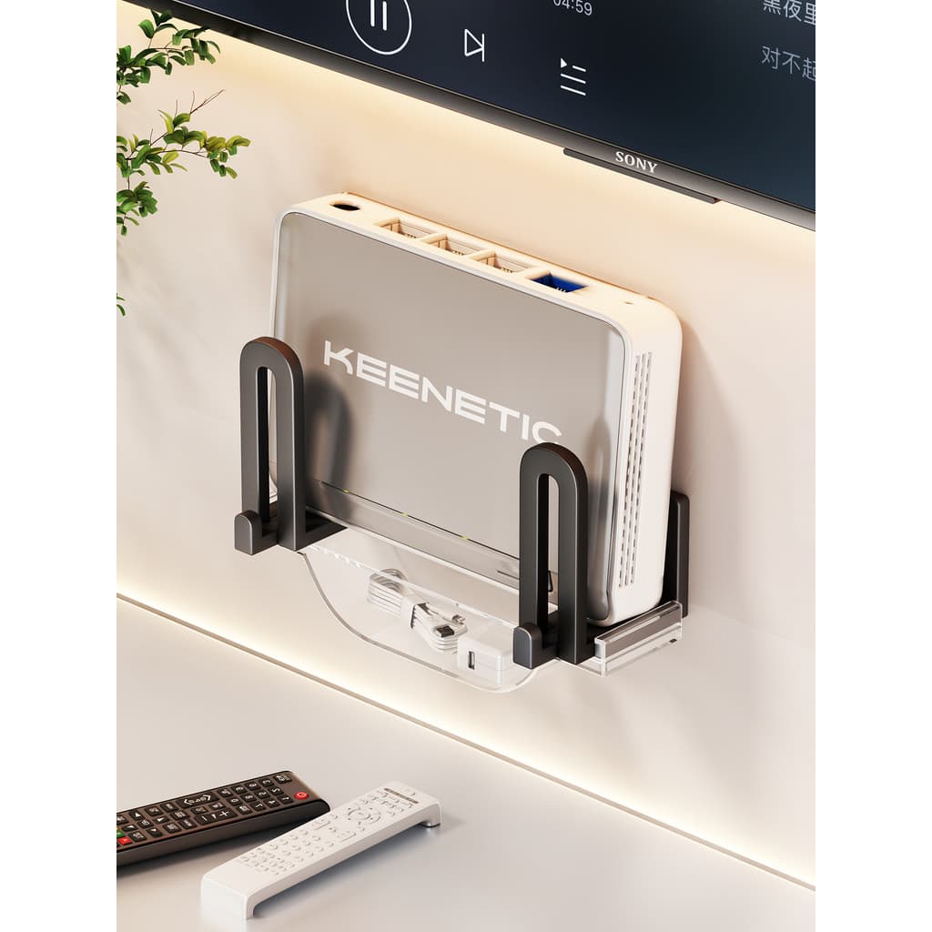 Conjunto de Rack de colocação de roteador wi-fi sem perfuração, caixa superior, suporte de placa de cabo de armazenament