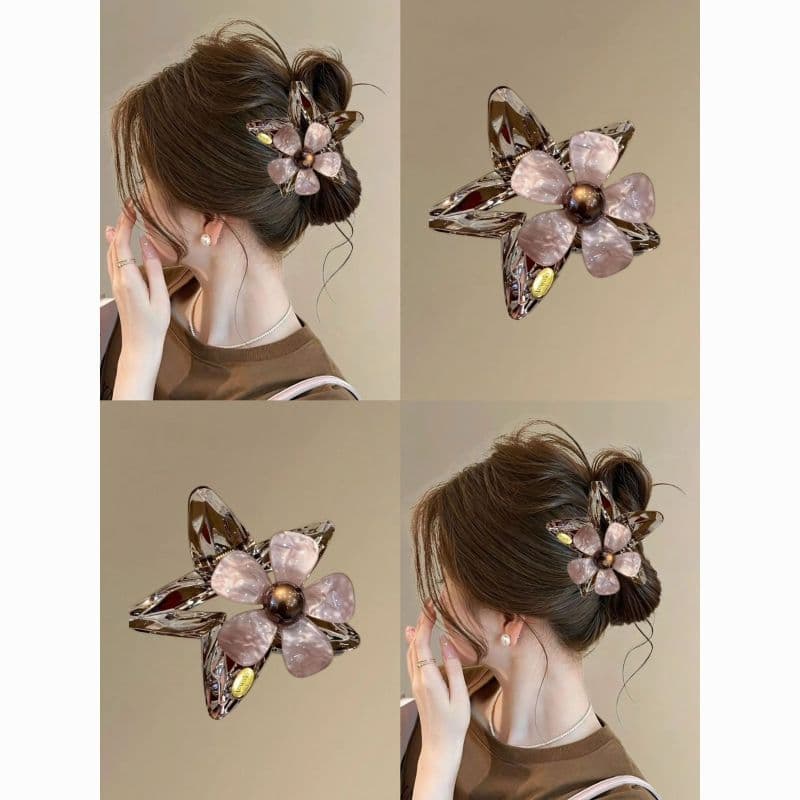 High-End estilo coreano estrela novo estilo strass flor clipe moda feminina All-Match clipe de estrela de cinco pontas