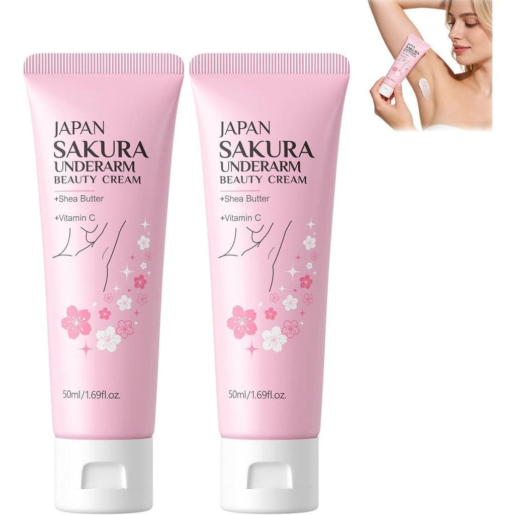 JapanSakuraParaAxilas,Clareador,SakuraParaRostoCorpo,Pescoço,Axilas,Joelhos,Cotovelos,ÁreasPrivadas,ÁreasÍntimas,Pernas,